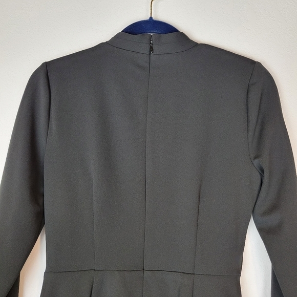 NWT DKNY Women's Black Draped Ruched Sheath Dress Size 6 - Picture 5 of 12